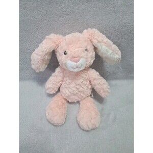 Mary Meyer Pink Putty Floppy Plush Bunny Rabbit Baby Toy Sewn Face Textured Fur